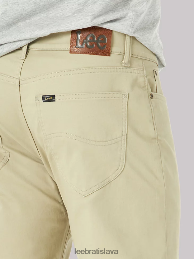 Lee oblečenie HL0J0R643 kamienok muži extrémny pohyb super mäkké keprové džínsy rovného strihu