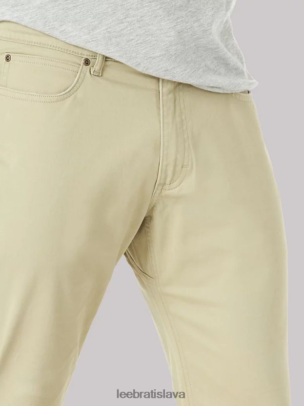 Lee oblečenie HL0J0R643 kamienok muži extrémny pohyb super mäkké keprové džínsy rovného strihu