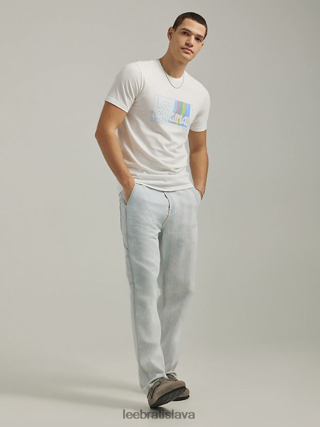 Lee oblečenie HL0J0R646 pásiková zmes muži pruhované denim carpenter jean