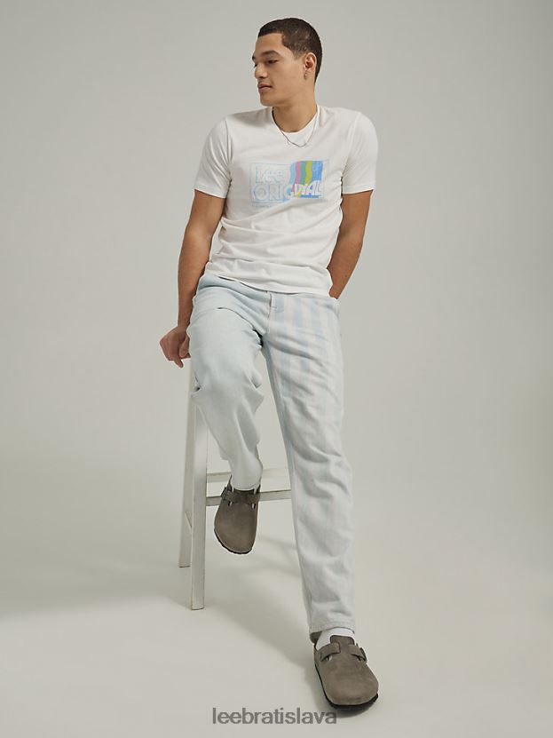 Lee oblečenie HL0J0R646 pásiková zmes muži pruhované denim carpenter jean