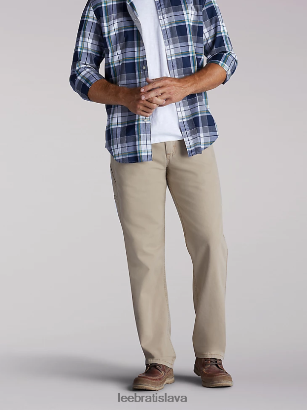 Lee oblečenie HL0J0R649 kaki plátno muži carpenter jeans