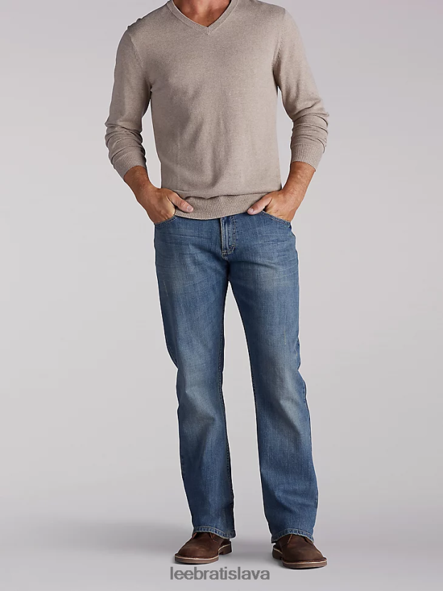 Lee oblečenie HL0J0R656 santiago muži moderná séria uvoľnených bootcut džínsov