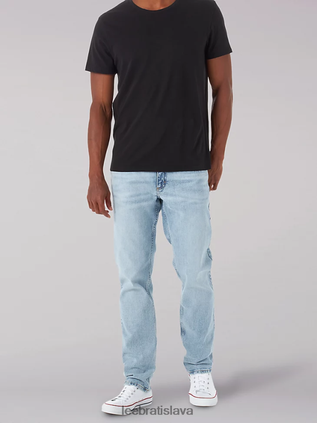 Lee oblečenie HL0J0R673 zväzok vyblednúť muži legendárne obyčajné zúžené džínsy