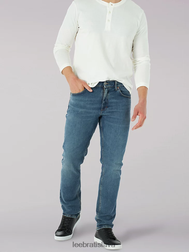 Lee oblečenie HL0J0R674 otočiť sa muži legendárne obyčajné zúžené džínsy