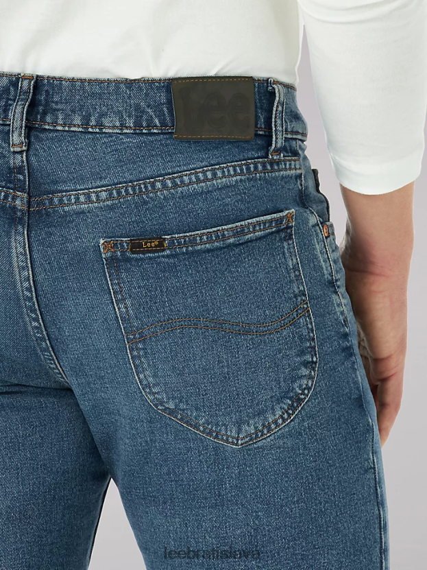Lee oblečenie HL0J0R674 otočiť sa muži legendárne obyčajné zúžené džínsy