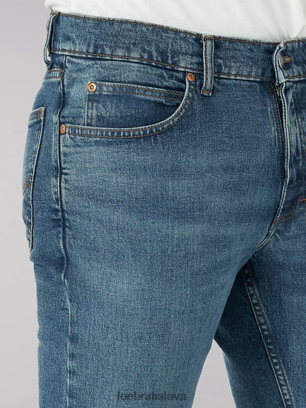 Lee oblečenie HL0J0R674 otočiť sa muži legendárne obyčajné zúžené džínsy