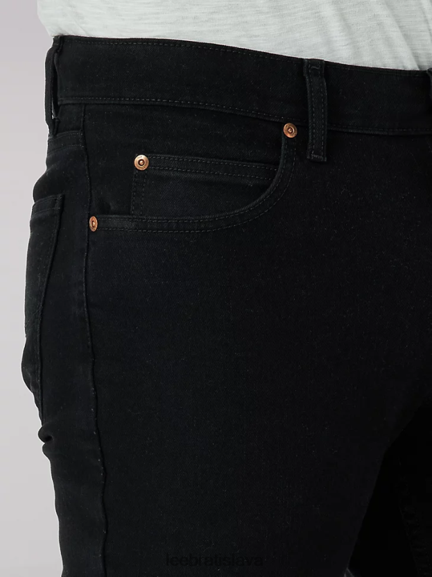 Lee oblečenie HL0J0R675 prefarbiť na čierno muži legendárne obyčajné zúžené džínsy