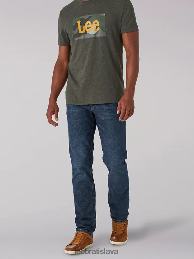 Lee oblečenie HL0J0R676 egejské more muži legendárne obyčajné zúžené džínsy