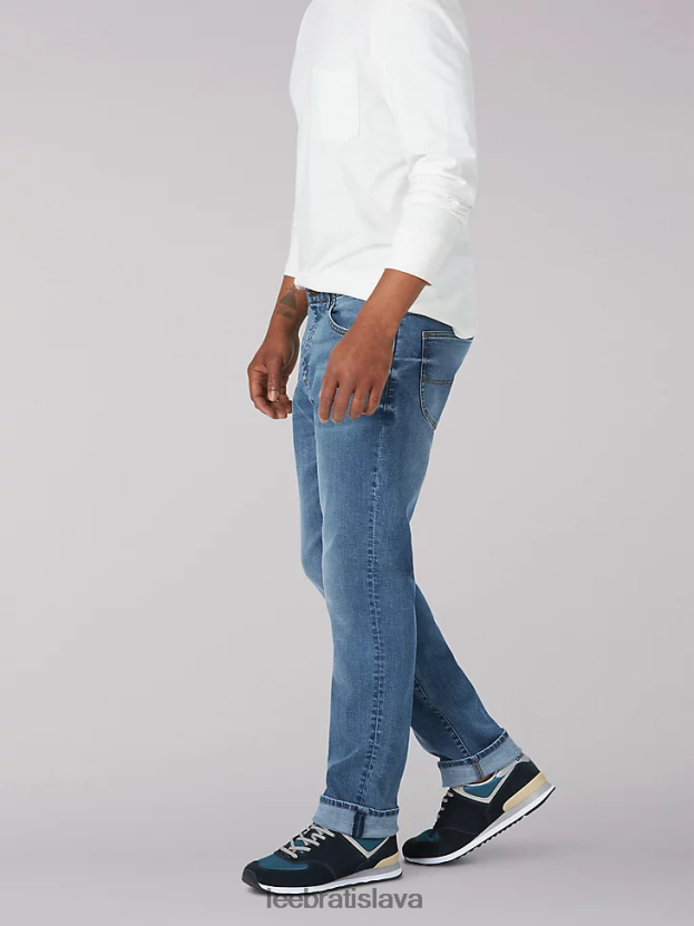 Lee oblečenie HL0J0R684 modrina muži extrémny pohyb atletické zúžené nohavice džínsy