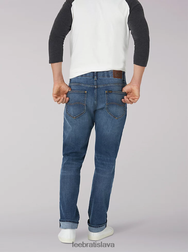 Lee oblečenie HL0J0R685 vytrieť muži extrémny pohyb atletické zúžené nohavice džínsy