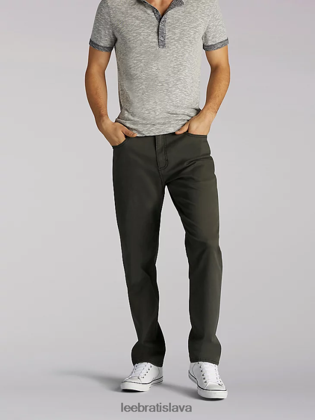 Lee oblečenie HL0J0R691 tmavošedý muži extrémne pohybové športové džínsy so zúženými nohami (veľké a vysoké)