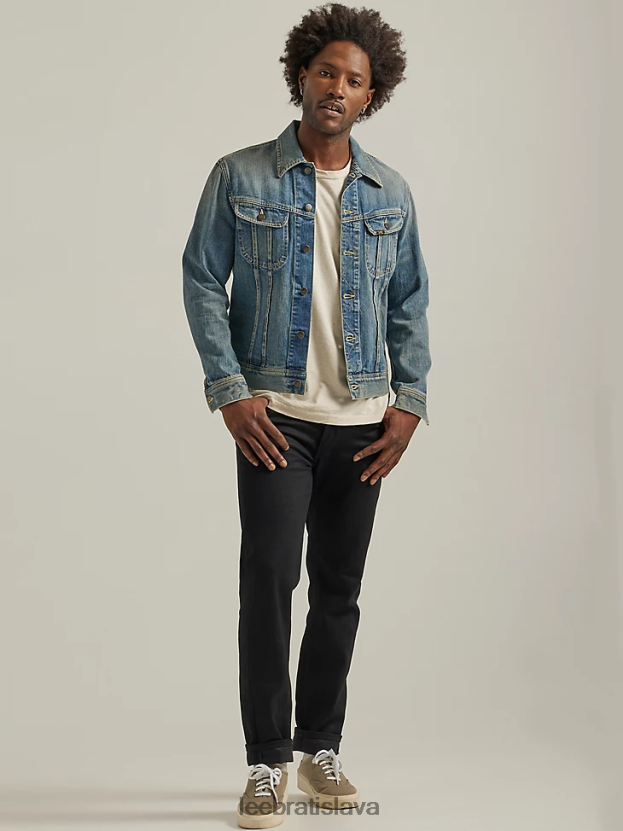 Lee oblečenie HL0J0R698 suchá čierna muži 101s regular fit džínsy na gombíky