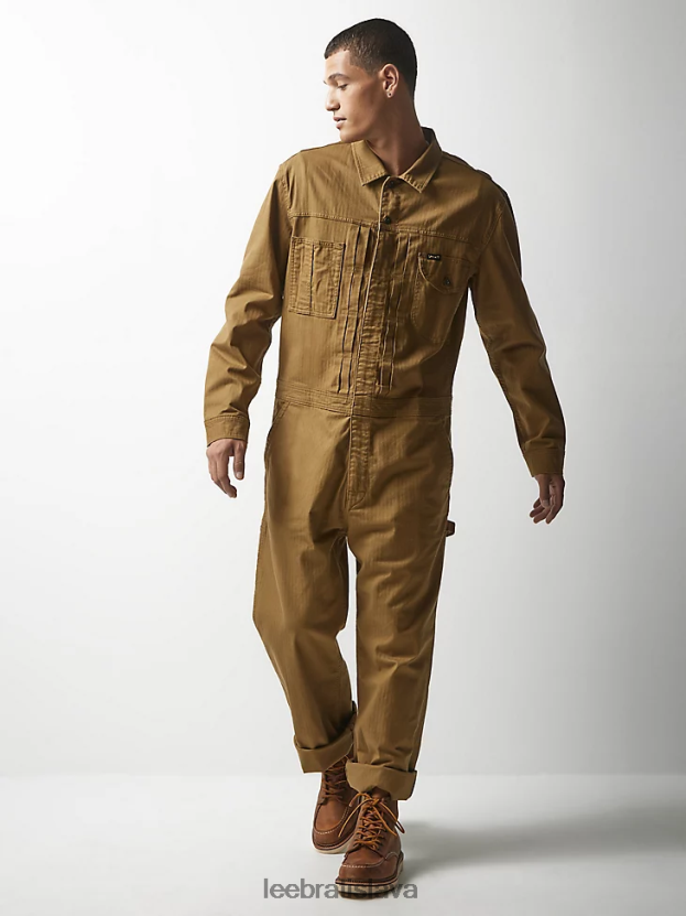 Lee x The Brooklyn Circus oblečenie HL0J0R1154 tmavá kaki muži rybia kosť plisovaný zväzok-všetko