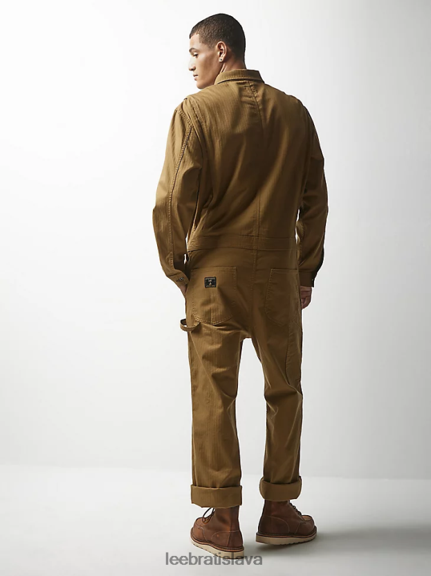 Lee x The Brooklyn Circus oblečenie HL0J0R1154 tmavá kaki muži rybia kosť plisovaný zväzok-všetko