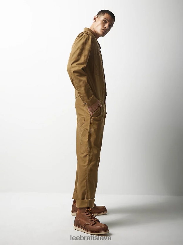 Lee x The Brooklyn Circus oblečenie HL0J0R1154 tmavá kaki muži rybia kosť plisovaný zväzok-všetko