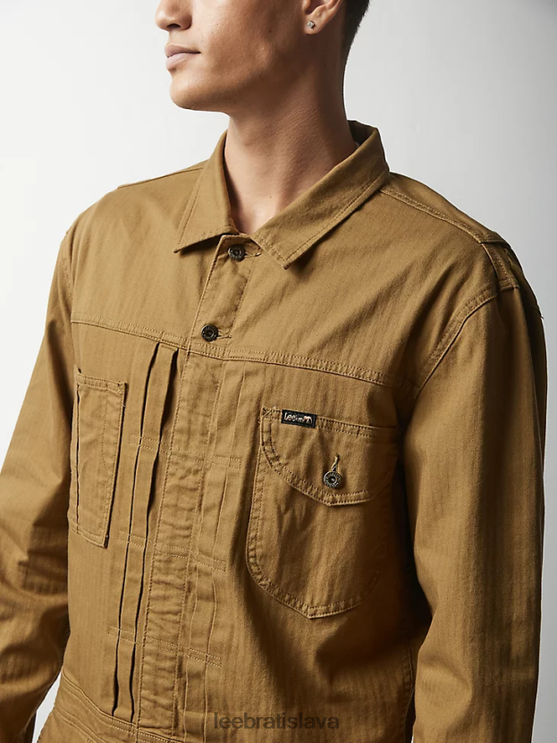 Lee x The Brooklyn Circus oblečenie HL0J0R1154 tmavá kaki muži rybia kosť plisovaný zväzok-všetko