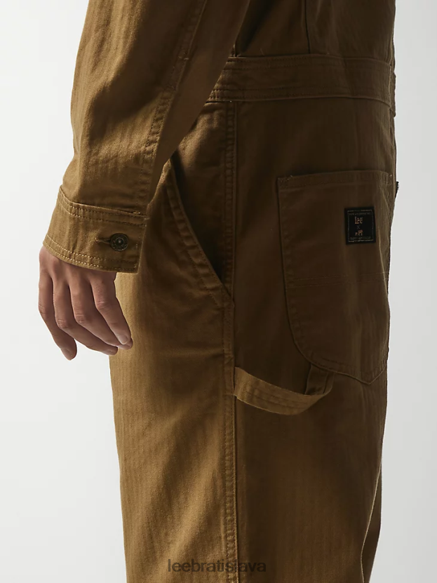 Lee x The Brooklyn Circus oblečenie HL0J0R1154 tmavá kaki muži rybia kosť plisovaný zväzok-všetko