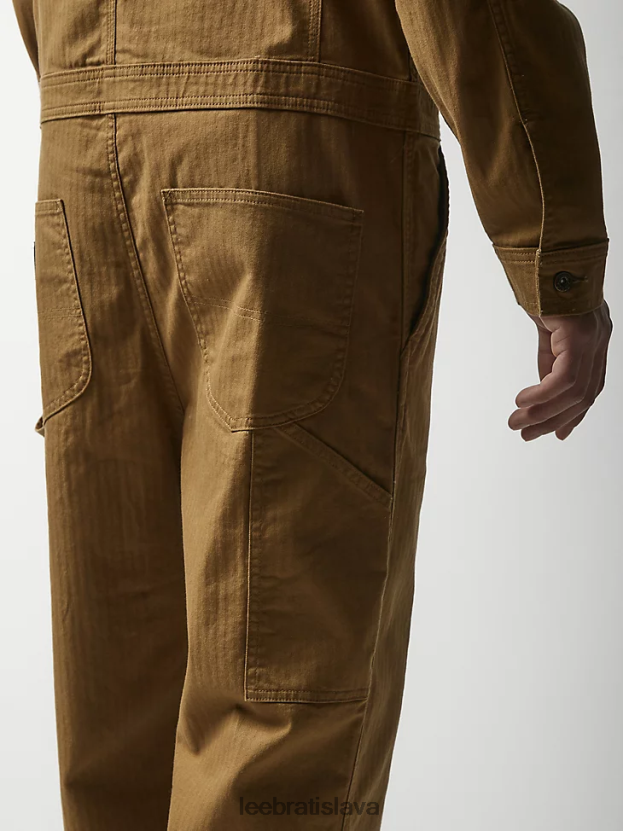 Lee x The Brooklyn Circus oblečenie HL0J0R1154 tmavá kaki muži rybia kosť plisovaný zväzok-všetko