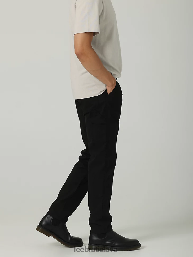 Lee oblečenie HL0J0R793 čierna muži chetopa voľný strih úžitkové nohavice