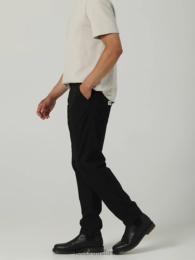 Lee oblečenie HL0J0R793 čierna muži chetopa voľný strih úžitkové nohavice