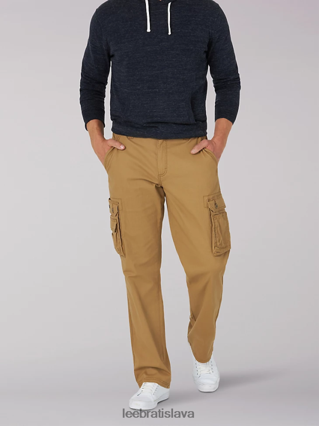 Lee oblečenie HL0J0R797 bourbon muži Nákladné keprové nohavice uvoľneného strihu vo wyomingu