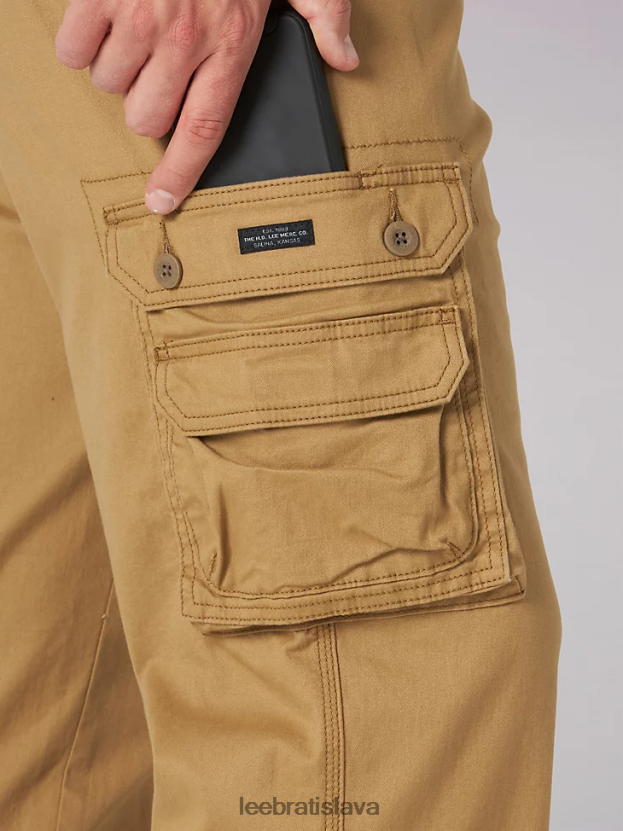 Lee oblečenie HL0J0R797 bourbon muži Nákladné keprové nohavice uvoľneného strihu vo wyomingu