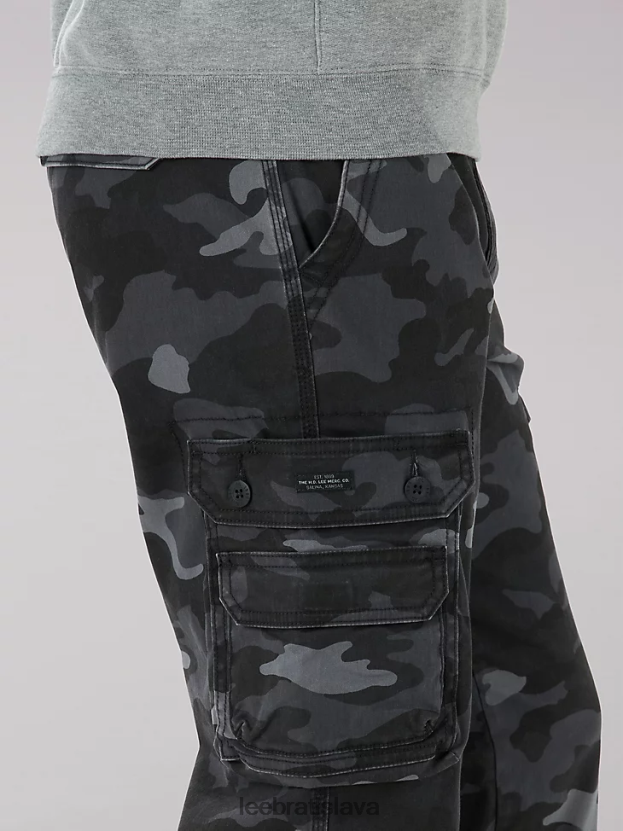 Lee oblečenie HL0J0R798 grunge camo muži Nákladné keprové nohavice uvoľneného strihu vo wyomingu