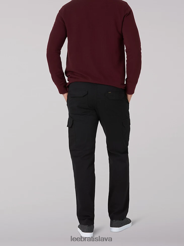 Lee oblečenie HL0J0R812 kamoš čierny muži extrémne pohybové keprové nohavice