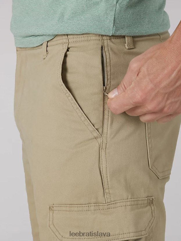 Lee oblečenie HL0J0R816 kc khaki muži mvp nákladné nohavice rovného strihu