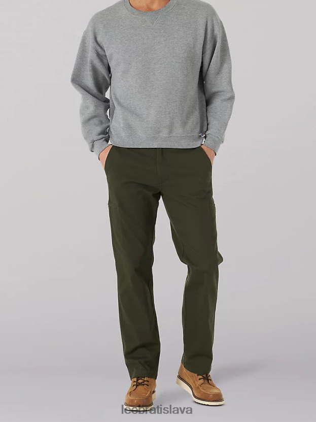 Lee oblečenie HL0J0R818 pohraničná oliva muži nákladné nohavice s extrémnym pohybom rovného strihu