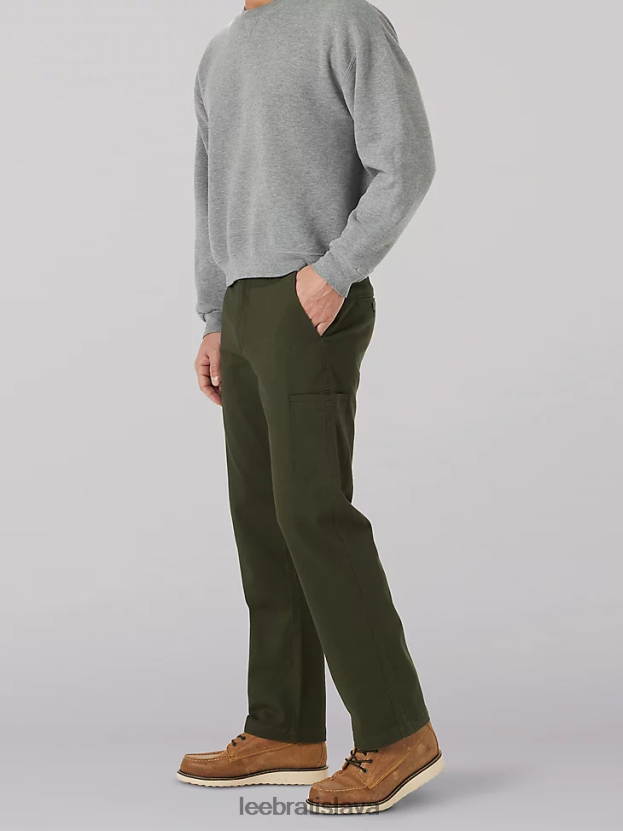 Lee oblečenie HL0J0R818 pohraničná oliva muži nákladné nohavice s extrémnym pohybom rovného strihu