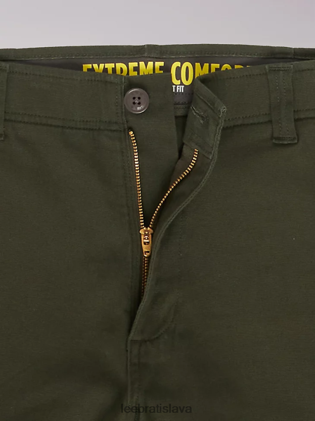 Lee oblečenie HL0J0R818 pohraničná oliva muži nákladné nohavice s extrémnym pohybom rovného strihu