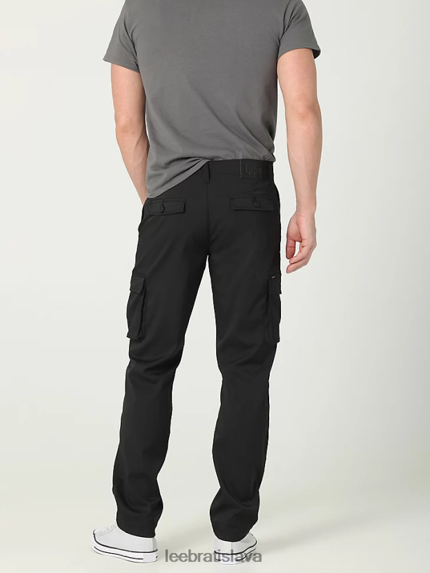 Lee oblečenie HL0J0R825 čierna muži extrémne pohybové syntetické nohavice rovného strihu