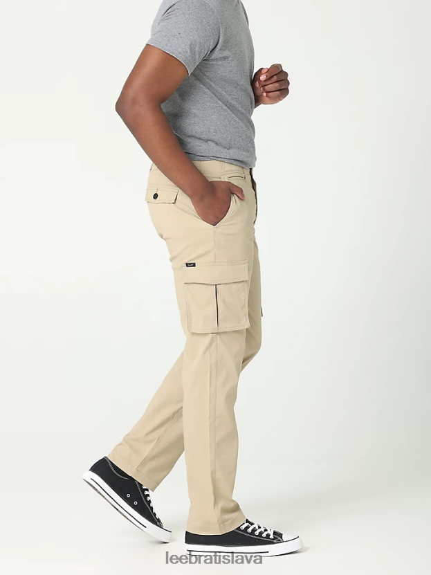 Lee oblečenie HL0J0R826 kansas khaki muži extrémne pohybové syntetické nohavice rovného strihu