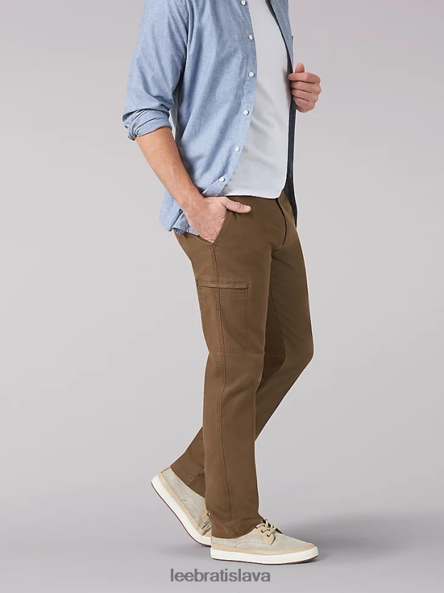 Lee oblečenie HL0J0R827 teak muži extrémne pohybové uvoľnené nákladné nohavice