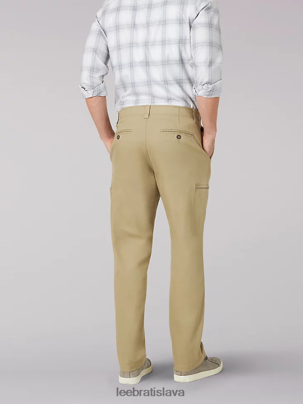 Lee oblečenie HL0J0R829 britská khaki muži extrémne pohybové uvoľnené nákladné nohavice