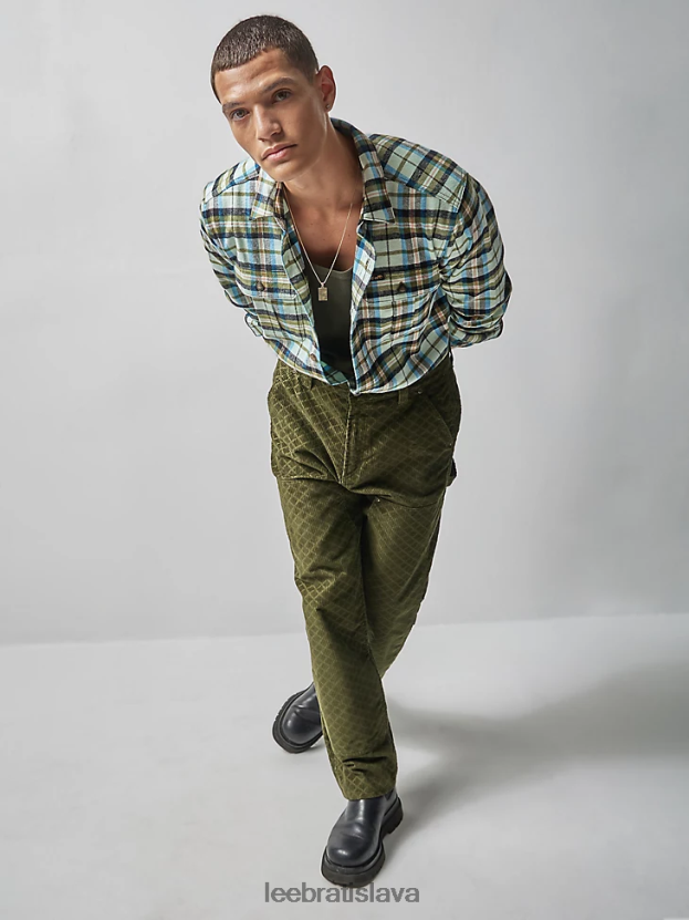 Lee x The Brooklyn Circus oblečenie HL0J0R831 kapustnica muži manšestrové tesárske nohavice