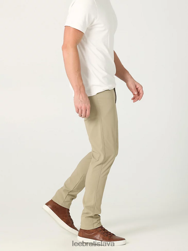 Lee oblečenie HL0J0R705 kansas khaki muži syntetické nohavice slim fit extrémneho pohybu