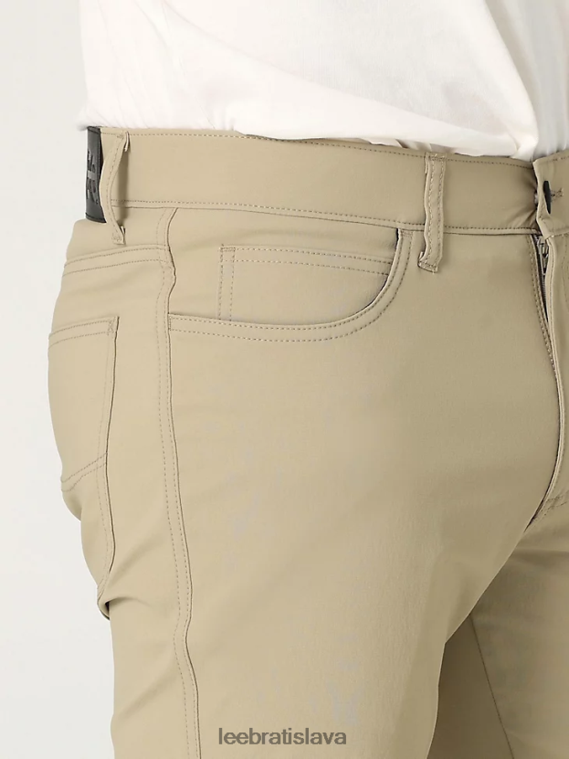Lee oblečenie HL0J0R705 kansas khaki muži syntetické nohavice slim fit extrémneho pohybu