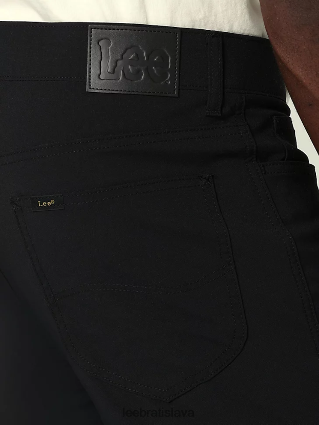 Lee oblečenie HL0J0R710 čierna muži syntetické nohavice slim fit extrémneho pohybu