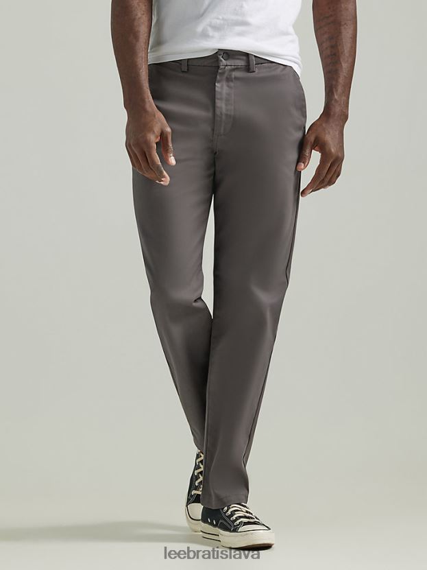 Lee oblečenie HL0J0R713 drevené uhlie muži legendárne uvoľnené rovné ploché predné nohavice