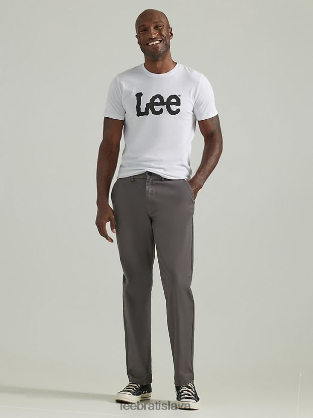 Lee oblečenie HL0J0R713 drevené uhlie muži legendárne uvoľnené rovné ploché predné nohavice