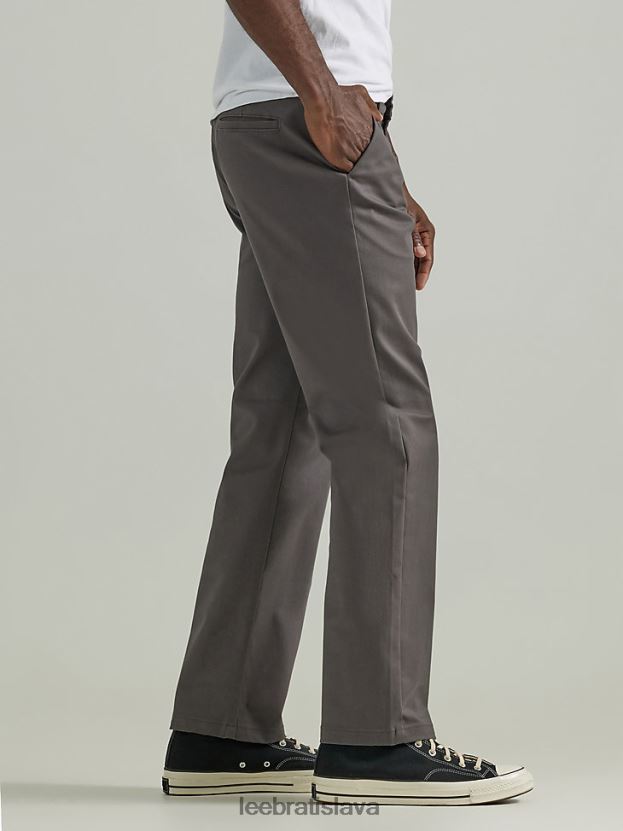 Lee oblečenie HL0J0R713 drevené uhlie muži legendárne uvoľnené rovné ploché predné nohavice