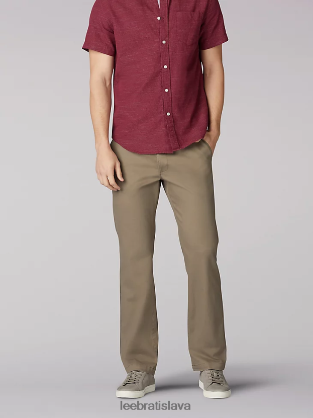 Lee oblečenie HL0J0R716 breen muži khaki nohavice s extrémnym pohybom