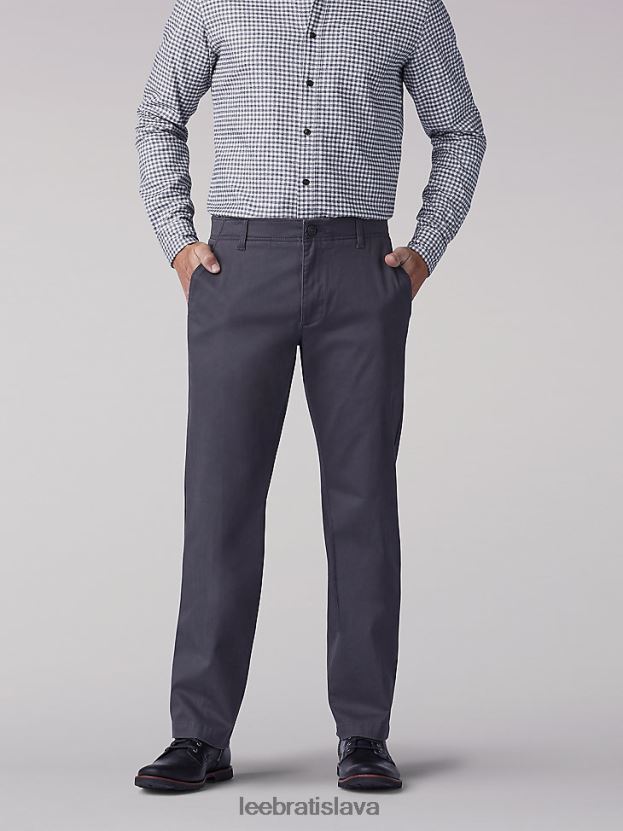 Lee oblečenie HL0J0R721 drevené uhlie muži khaki nohavice s extrémnym pohybom