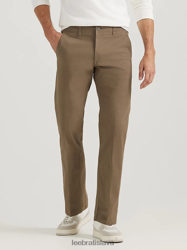 Lee oblečenie HL0J0R722 drevité korenie muži khaki nohavice s extrémnym pohybom