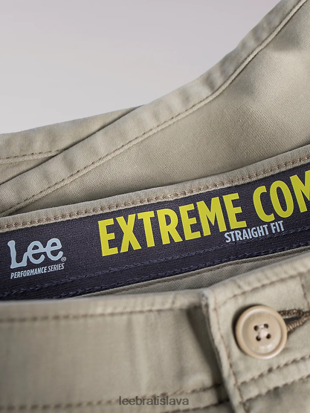Lee oblečenie HL0J0R726 železo muži khaki nohavice s extrémnym pohybom