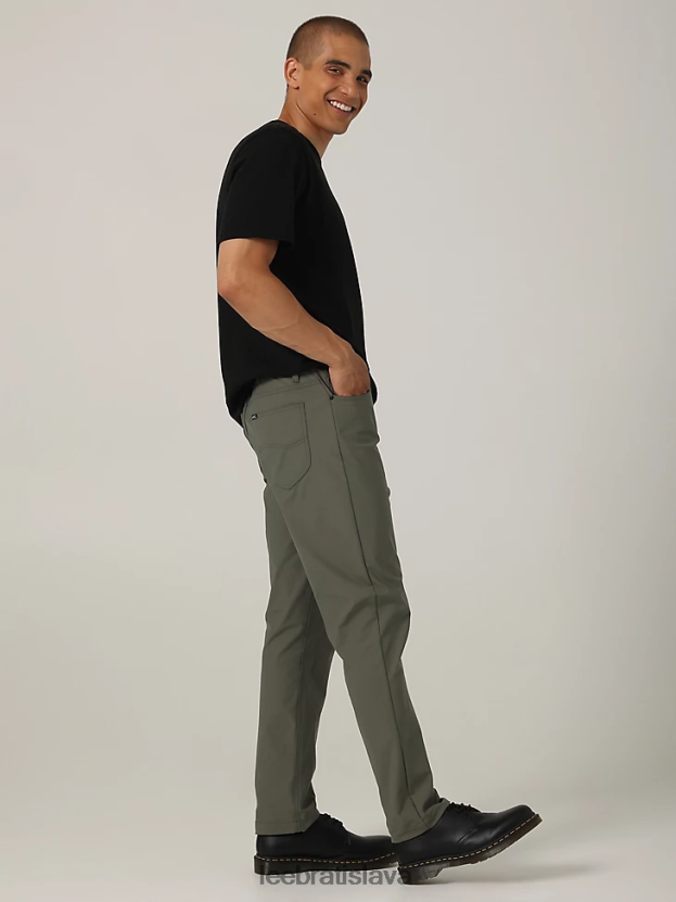 Lee oblečenie HL0J0R727 pevnosť zelená muži h.d. maverick uvoľnené zúžené nohavice