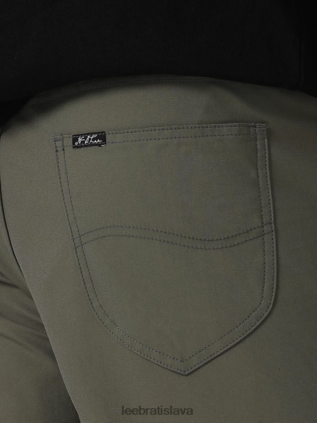 Lee oblečenie HL0J0R727 pevnosť zelená muži h.d. maverick uvoľnené zúžené nohavice