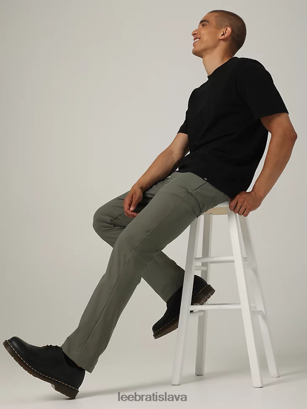 Lee oblečenie HL0J0R727 pevnosť zelená muži h.d. maverick uvoľnené zúžené nohavice